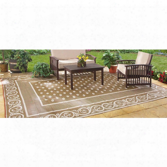 Guide Gear Reversible 9&amp;#039; X 12&amp;#039; Outdoor Rug, Scroll Pattern