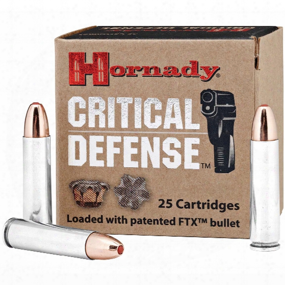 Hornady Critical Defense .30 Carbine 110 Grain Ftx Ammo, 25 Rounds