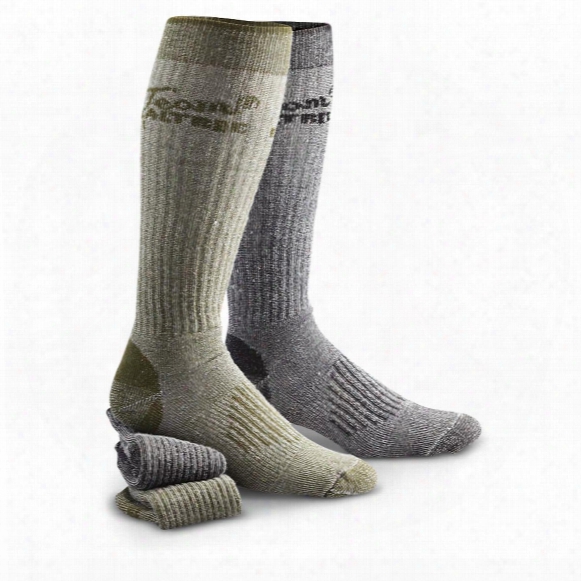 Realtree All-season Tall Boot Socks, Green/black, 2 Pairs