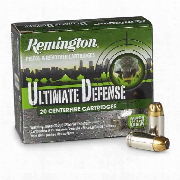 Remington Hd Ultimate Defense, .380 Acp, Bjhp, 102 Grain, 20 Rouunds