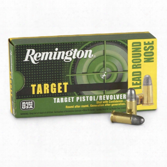 Remington Target Pistol / Revolver Ammo, .38 Short Colt, Lrn, 125 Grain, 50 Rounds