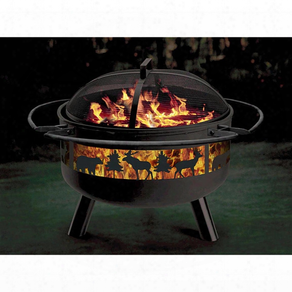 Stone River 28&amp;quot; Steel Big Game Fire Pit/grill