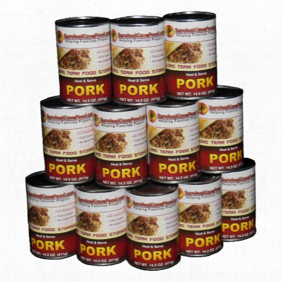 Survival Cave Food&amp;#174; Canned Pork, 12 - Pk. 14 1/2 - Oz. Cans