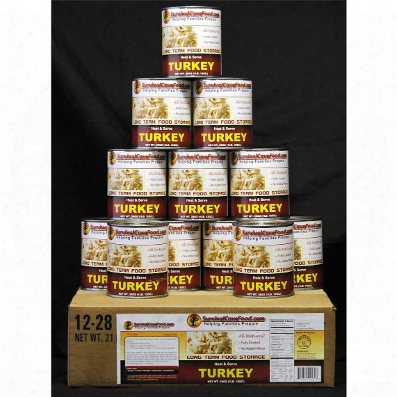 Survival Cave&amp;#174; 108-serving Case Of Canned Turkey