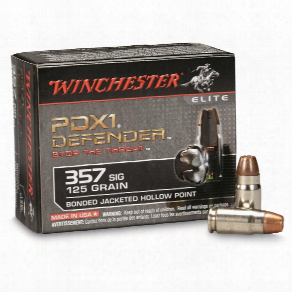 Winchester Bonded Handgun, .357 Sig, Pdx1, 125 Grain, 20 Rounds
