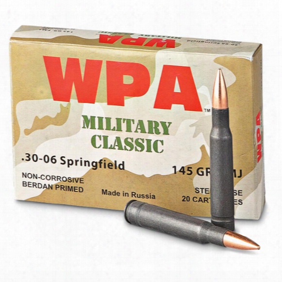 Wolf Military Classic, .30-06, Fmj, 145 Grain, 500 Rounds