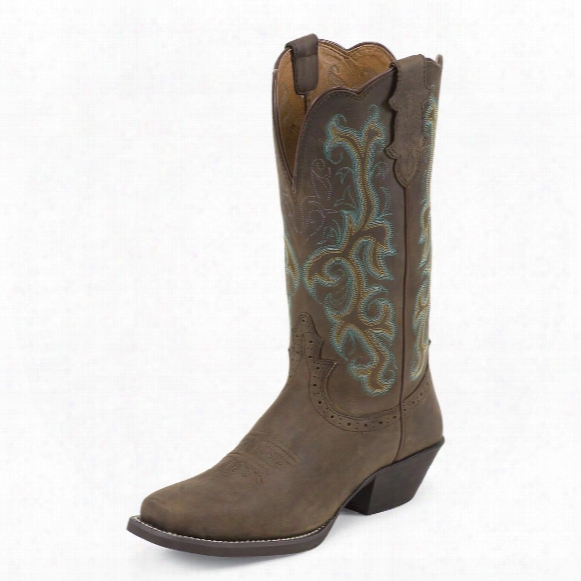 Women&amp;#39;s Justin&amp;#174; 11&amp;quot; Stampede Western Boots, Sorrel Apache