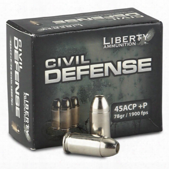 Liberty Civil Defenes, .45 Acp, Hp, 78 Grain, 20 Rounds
