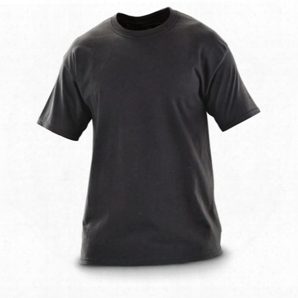 U.s. Military Surplus Black T-shirts, 12 Pack, New