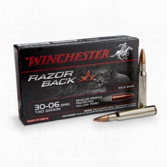 Winchester Razorback Xt, .30-06 Springfield, Hp, 180 Grain, 20 Rounds