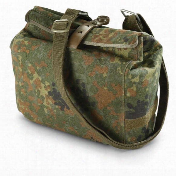 German Military Surplus Flecktarn Waterproof Shoulder Bag, New