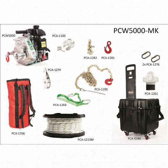 Portable Winch Co. Pcw5000-mk Portable Gas-powered Winch Multi-purpose Kit
