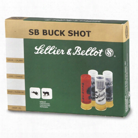 Sellier &amp;amp; Bellot, 12 Gauge, 2 3/4&amp;quot; Shells, 1 1/4 Oz., #4 Buckshot, 10 Rounds