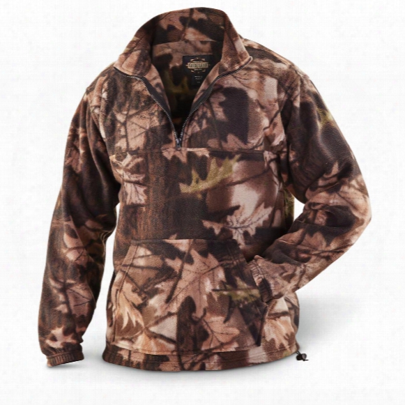 Guide Gear Men&amp;#39;s Quarter Zip Camo Fleece Pullover Jacket