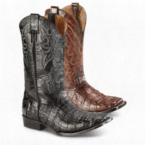 Circle G By Corral Men&amp;#039;s Caiman Belly Square Toe Cowboy Boots
