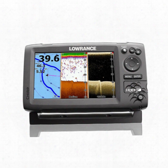 Lowrance Hook-7 Sonar Fish Finder / Chartplotter With Downscan Transducer
