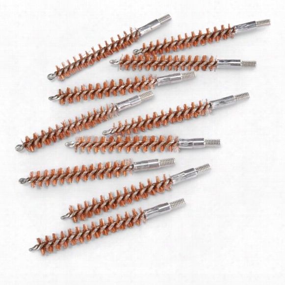 Phosphorous Bronze Bore Brushes, .22 Caliber, 8/32 Threads, 10 Pack