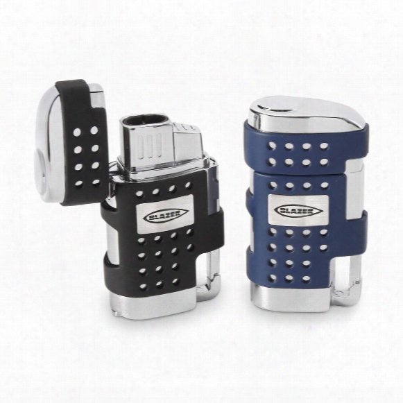 Blazer Evo Dual Flame Torch Lighter With Cigar Punch