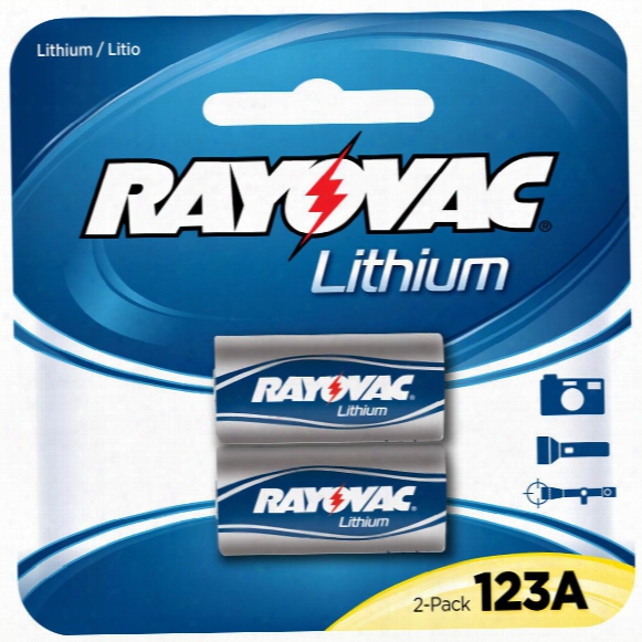 Rayovac Lithium Photo Battery 123a, 2 Pack, 3.0 Volt