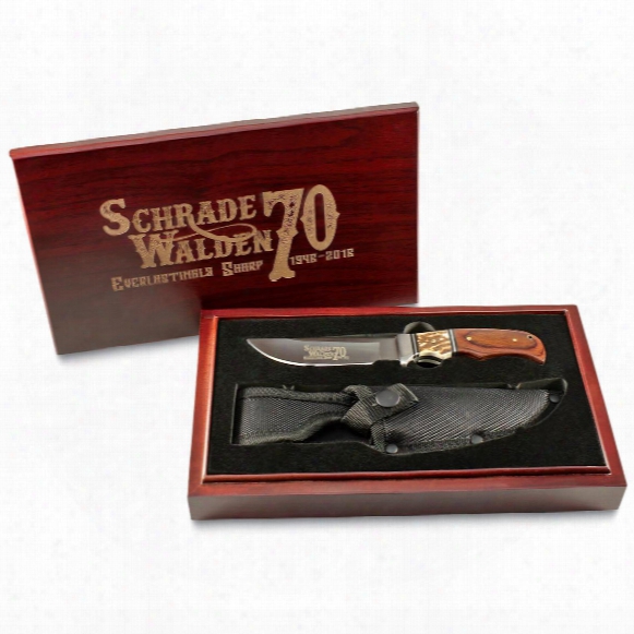 Schrade Walden 70th Anniversary Stag Full-tang Knife, 4&amp;quot; Blade