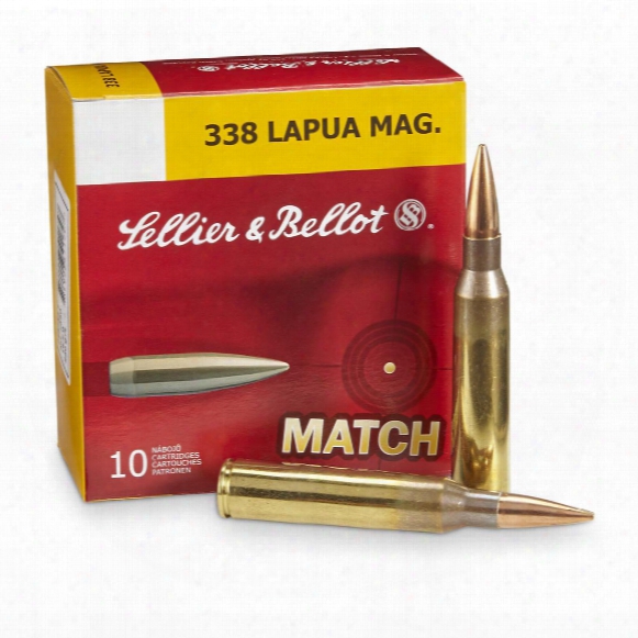 Sellier &amp;amp; Bellot Match, .338 Lapua Magnum, Bthp, 250 Grain, 10 Rounds
