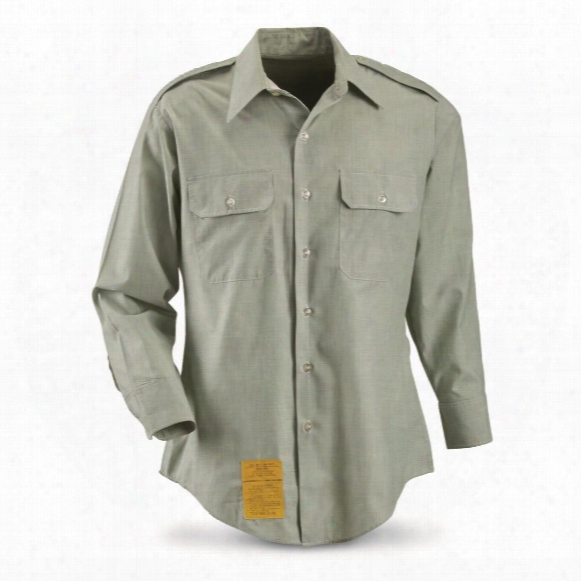 U.s. Military Surplus Long Sleeve Army Service Uniform Shirts, 3 Pack, Used