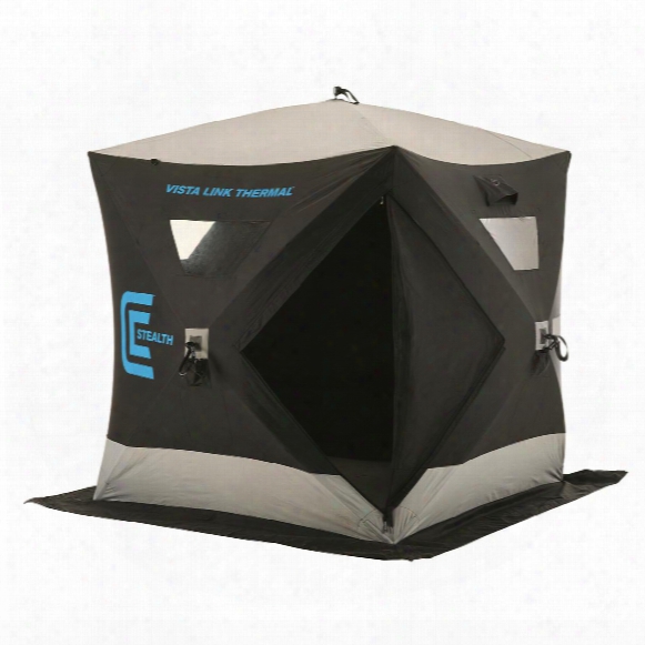 Clam Vistalink Thermal Stealth Hub Ice Fishing Shelter, 2-3 Person
