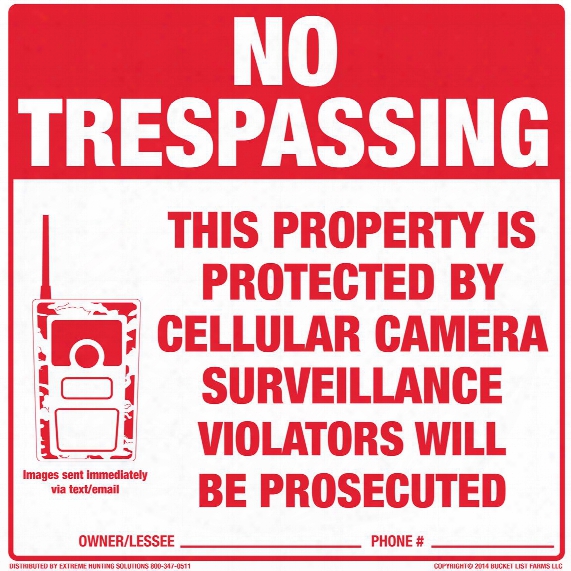 Extreme Hunting Solutions Hdpe No Trespassing Signs, 12 Pzck
