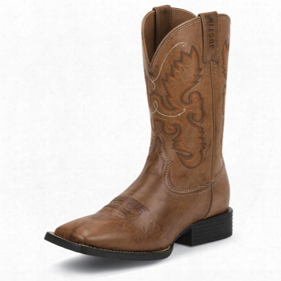 Justin Men&amp;#39;s Burnished Brown Farm And Ranch Boots
