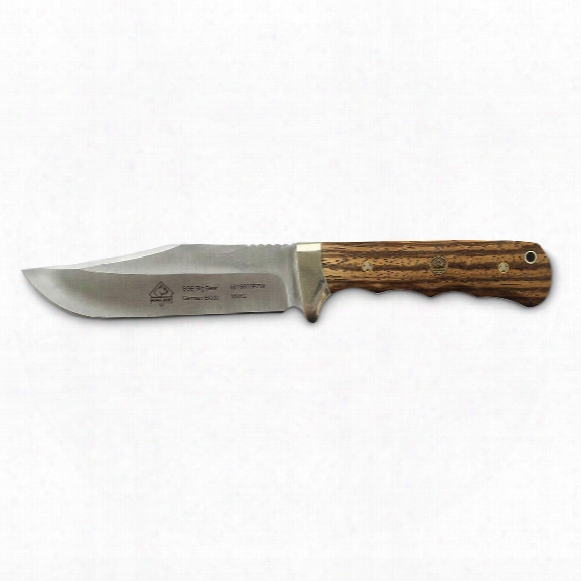 Puma Sgb Big Bear Zebra Wood Fixed-blade Knife, 5.5&amp;quot; Blade