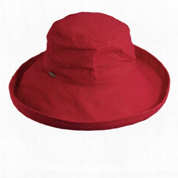 Dorfman-pacific Cotton Upturn Sun Big Brim Women's Hat