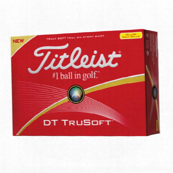 Titleist Dt Trusoft Golf Balls - Yellow