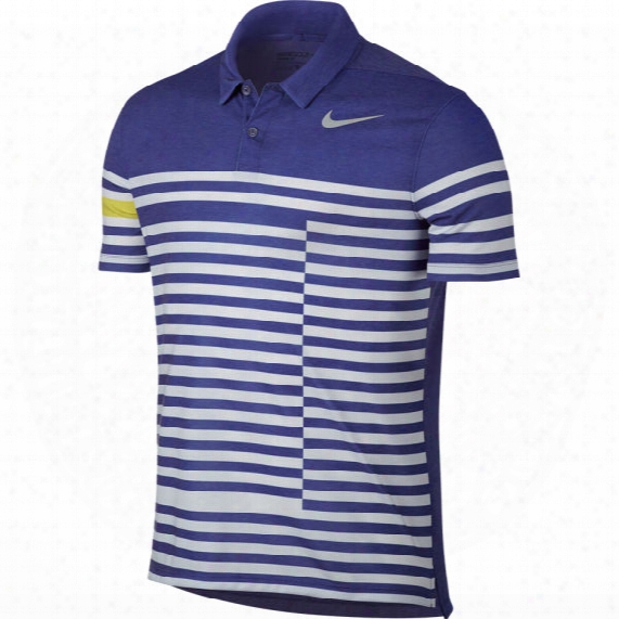 Nike Men's Modern Fit Transition Dry Stripe Golf Polo