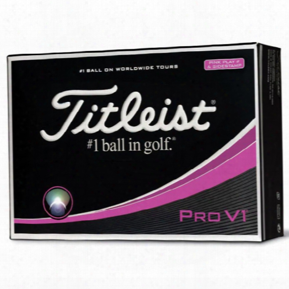 Titleist Pro V1 Personalized Golf Balls W/pink Play Number