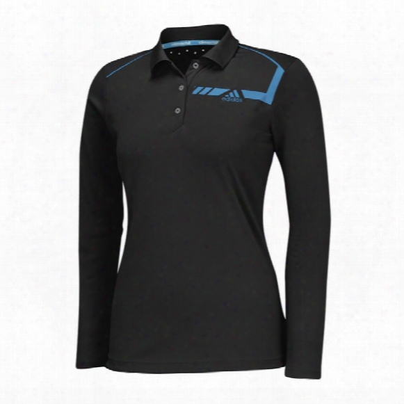 Climachill Chest Print Long Sleeve Polo