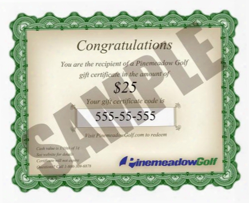 Pinemeadow Golf Gift Certificates
