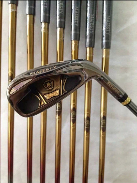 Golf Clubs Majesty Prestigio Super 7 Irons Set (5-10#,pas)graphite Shaft Regular Flex Golf Irons 9pcs Include Headcovers
