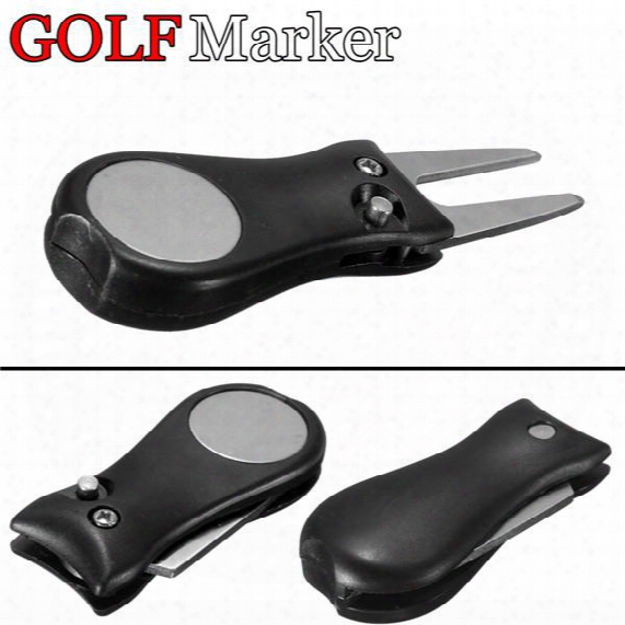 New Golf Marker Pitch Divot Repair Switchblade Tool Groove Cleaner Mark Green Golfer