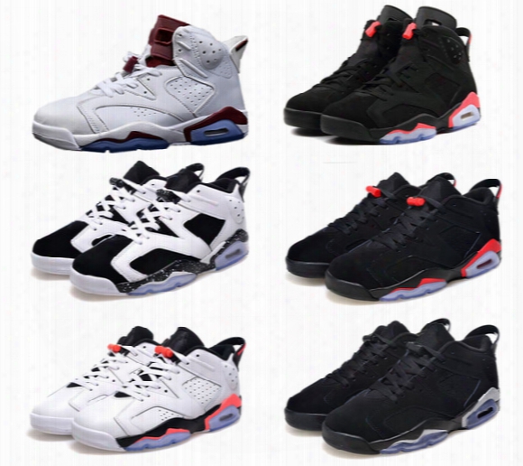 Retro 6 Maroon Black Infrared 2016 Basketball Shoes Sneakers Men Women High Low Top White Golf Gs Size 5.5-13 High Quality Version