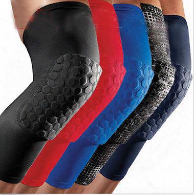 Wholesale- Hot Knee Pad Strong Honeycomb Crashproof Basketball Protective Gear Long Leg Sleeves Knee Pads