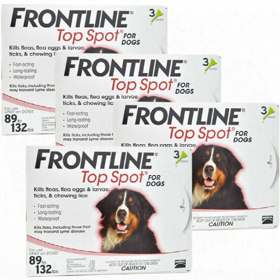 12 Month Frontline Top Spot Red: For Dogs 89-132lbs.