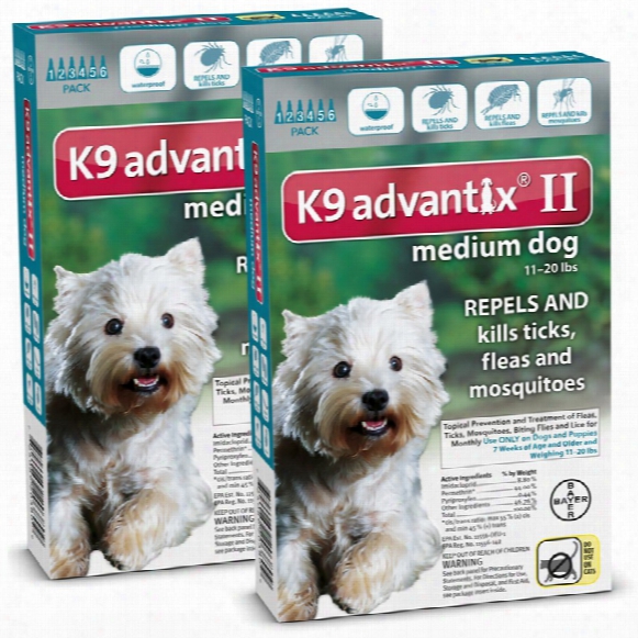 12 Month K9 Advantix Ii Teal For Medium Dogs (11-20 Lbs)