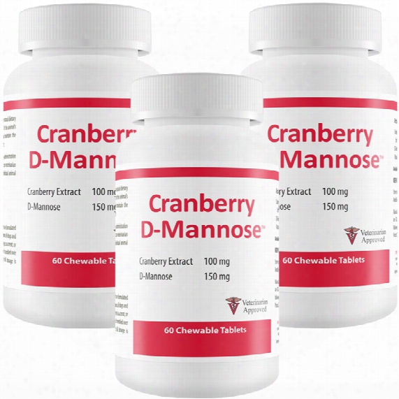 3-pack Cranberry D-mannose Urinary Tract Support (180 Tablets)