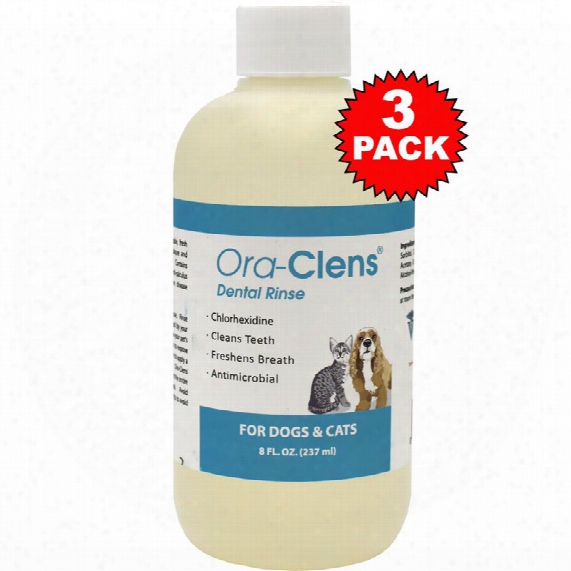 3-pack Ora-clens Dental Rinse For Dogs & Cats (8 Fl Oz)