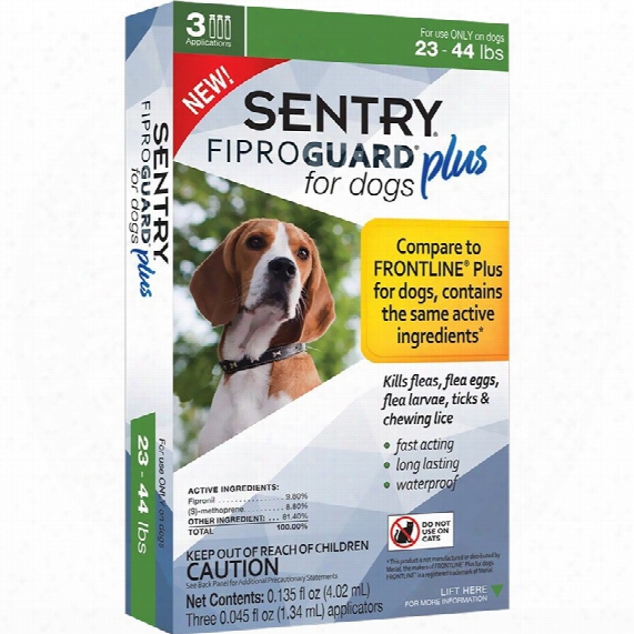 3-pack Sentry Fiproguard Plus Flea & Tick Spot-on For Dogs (23-44 Lbs)