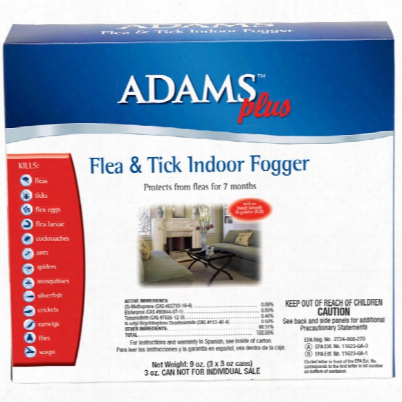 Adams Plus Flea & Tick Indoor Fogger 3 Oz (3 Pack)