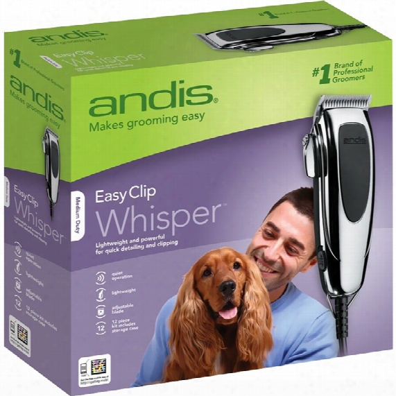 Andis Easyclip Whisper Super Deluxe Pet Clipper Kit (12 Pieces)