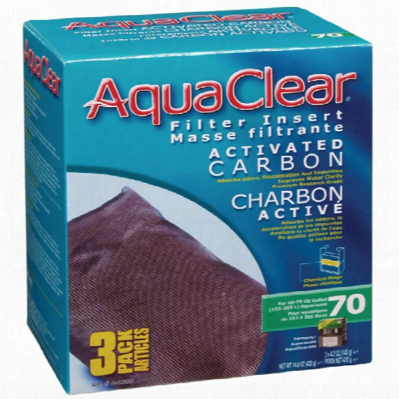 Aquaclear 70 Filter Insert Activated Carbon (3 Pack)