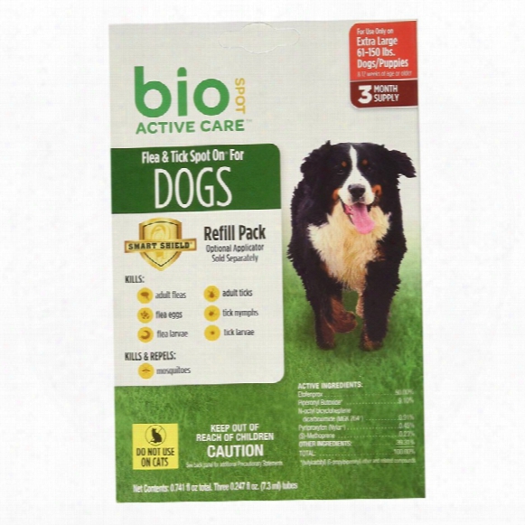 Bio Spot Active Care Flea & Tick Spot On Refill - Extra Large Dogs (3 Months)