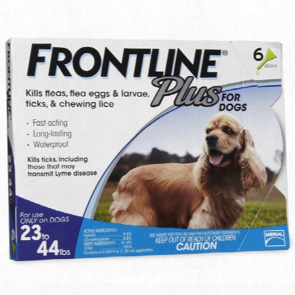 Frontline Plus For Dogs 23-44 Lbs - Blue, 6 Month